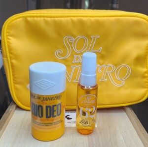 Sol de Janeiro Yellow Travel Set with Deodorant and Spray - 3 Pieces Set
